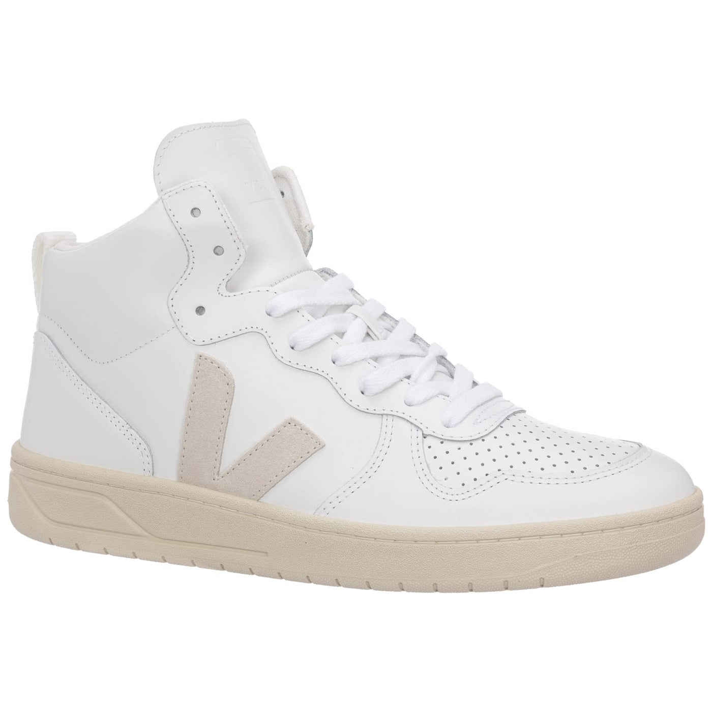 Veja Men's V-15 Sneaker, Extra-White/Natural, 12 Medium US