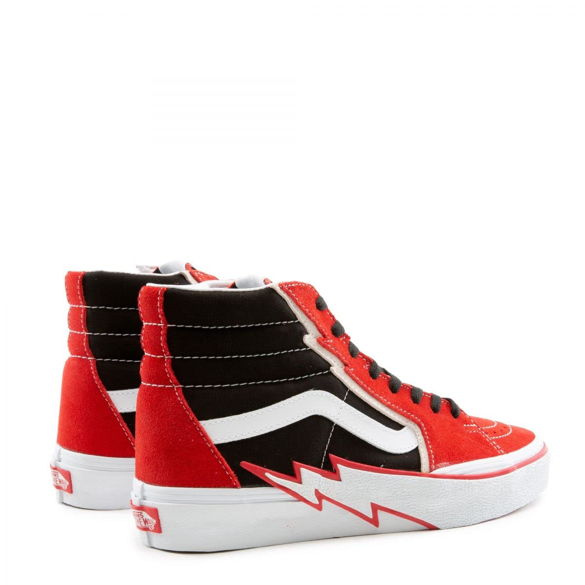 Vans US 7.5 Men's Hi-Top Trainers (Bolt) Racing Red/Black, 36 EU, Bolt Racing Red Black, 4.5