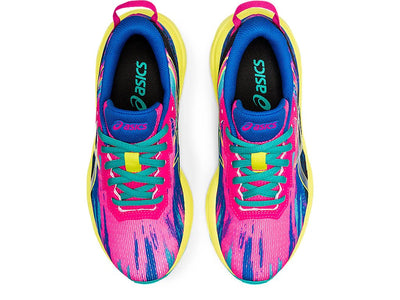 ASICS Kid's Gel-Noosa TRI 13 Grade School Running Shoes 5.5 Big Kid Pink Glo/Sour Yuzu