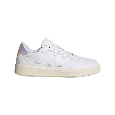 adidas Women's CourtBlock Sneaker, White/White/Off White, 9.5