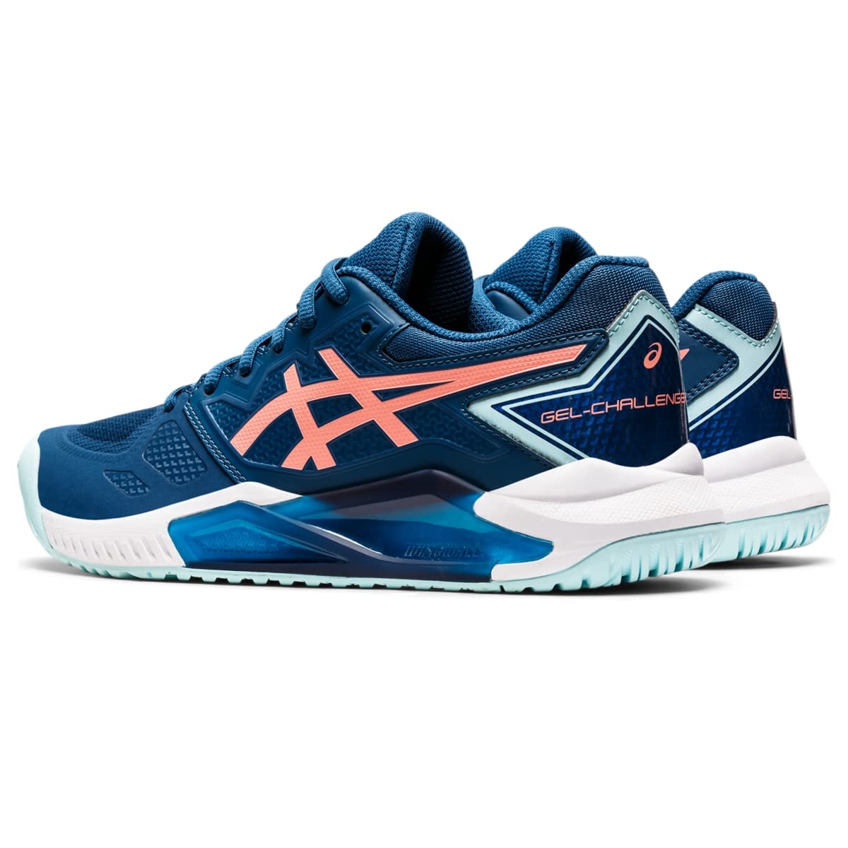 ASICS Women's GEL-CHALLENGER 13 Tennis Shoes, 10, LIGHT INDIGO/GUAVA