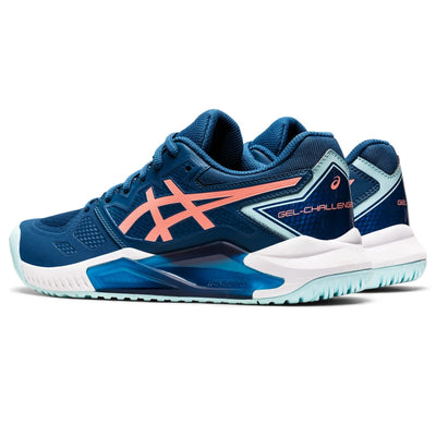 ASICS Women's GEL-CHALLENGER 13 Tennis Shoes, 10, LIGHT INDIGO/GUAVA