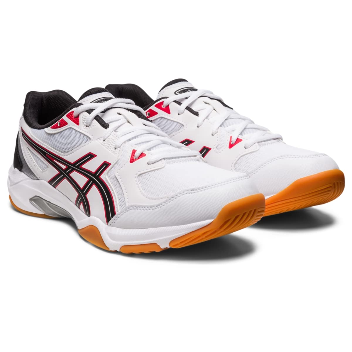 ASICS Men's GEL-ROCKET 10 Court Shoes, 10.5, WHITE/CLASSIC RED