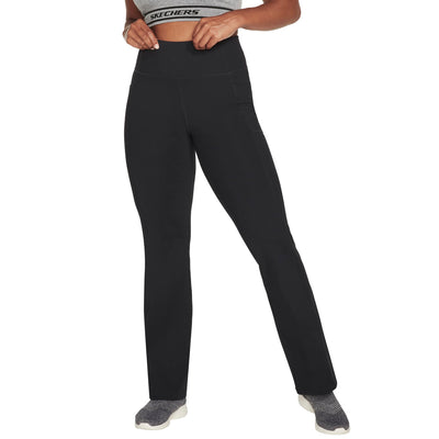 Skechers Women's Go Walk High Waisted Evolution Flare Pant, Bold Black, Large