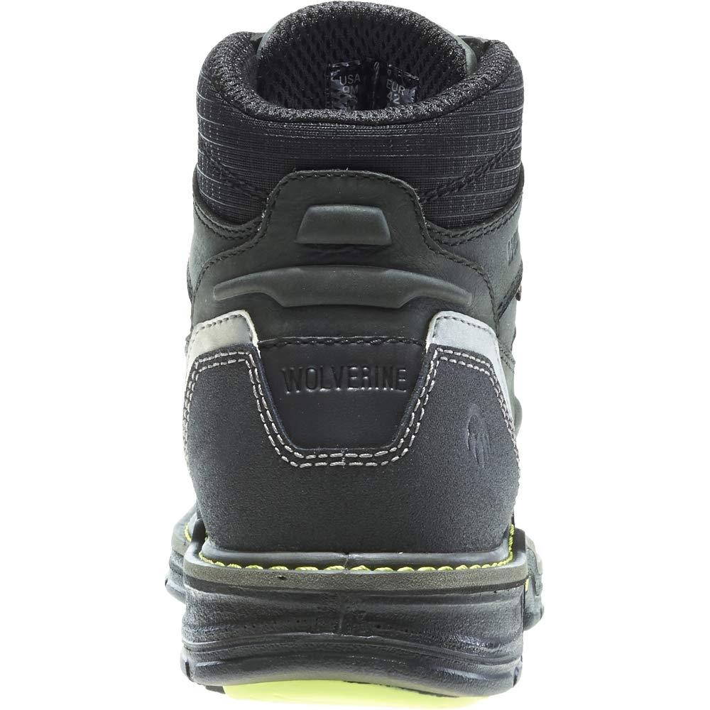 Wolverine Overman Waterproof CarbonMax 6" Work Boot Men 11 Black/Grey