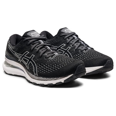 ASICS Women's Gel-Kayano 28 Running Shoes, 6, Black/White