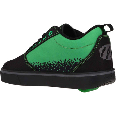 HEELYS Pro 20 Minecraft (Little Big Kid/Adult) Wheeled Heel Shoe, Black/Neon Green, 2 US Unisex