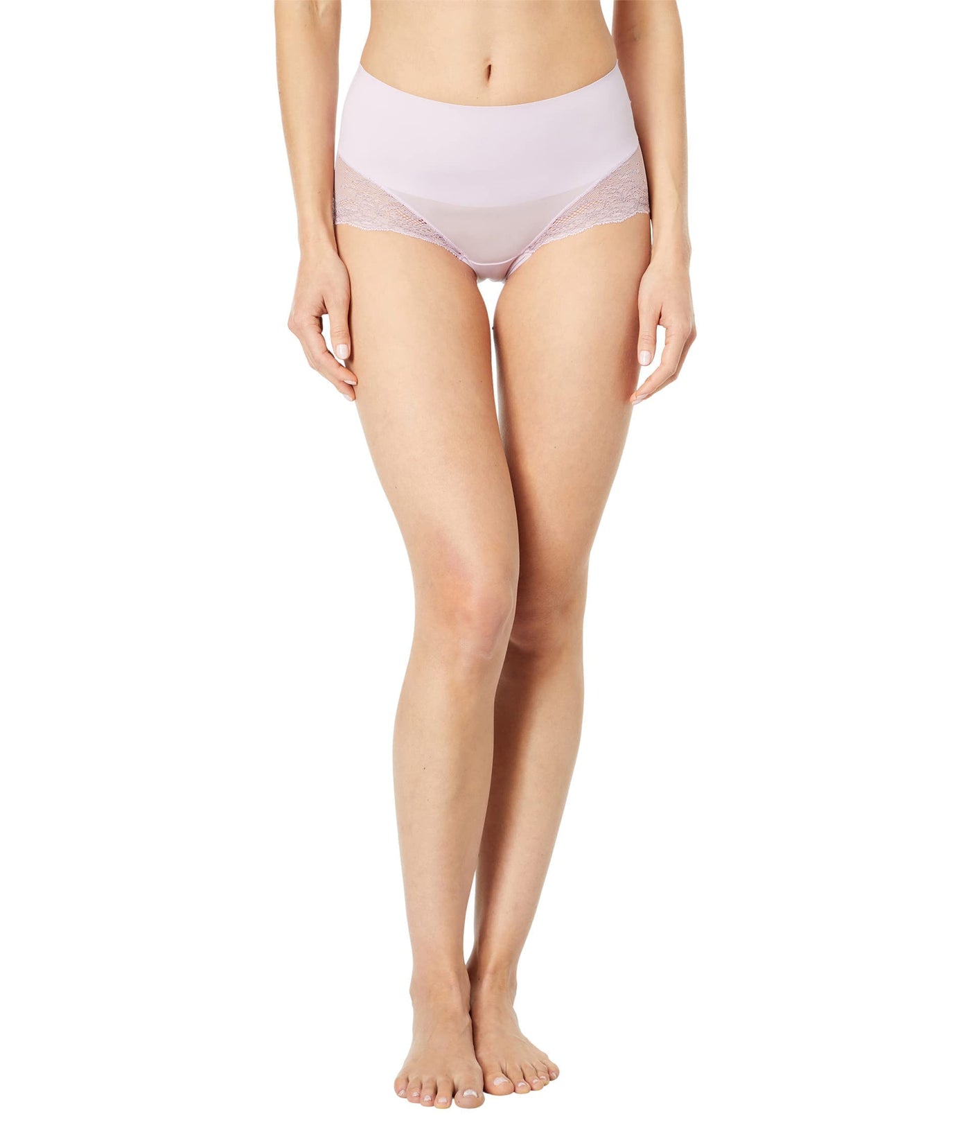 SPANX Shapewear For Women Undie-Tectable Lace Hi-Hipster Panty Luxe Lilac Cross-Dye SM