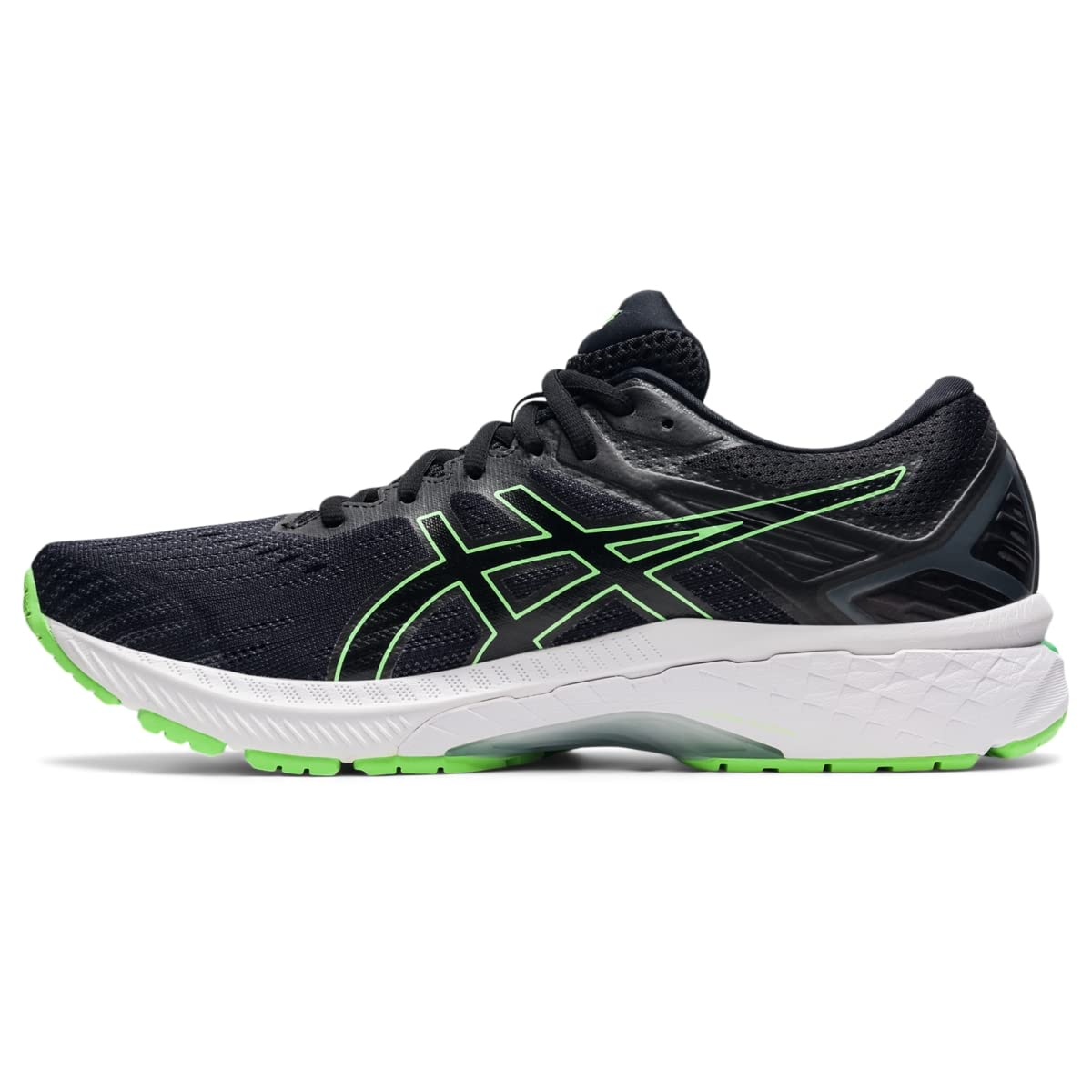 ASICS Men's GT-2000 9 Running Shoes, 8, Black/Bright Lime