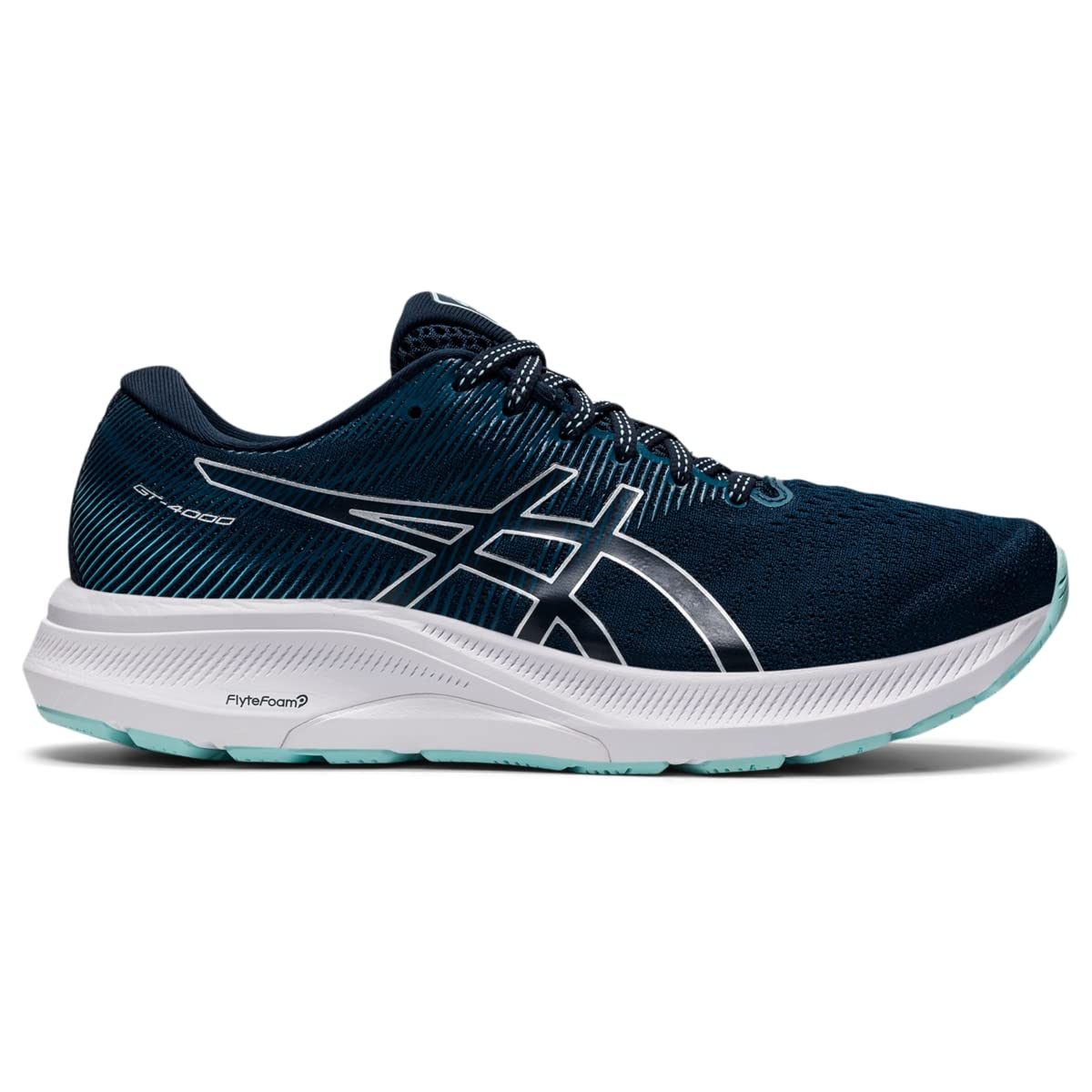 ASICS Women's GT-4000 3 Running Shoes, 7.5, French Blue/Pure Silver