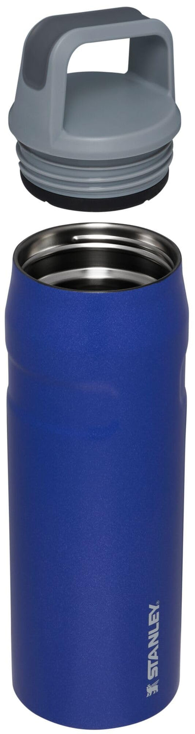 Stanley IceFlow Cap and Carry+ Water Bottle 24 OZ | Wide Mouth Twist Lid | Lightweight & Leakproof for Travel & Gym | Insulated Stainless Steel | BPA-Free | Lapis Glimmer