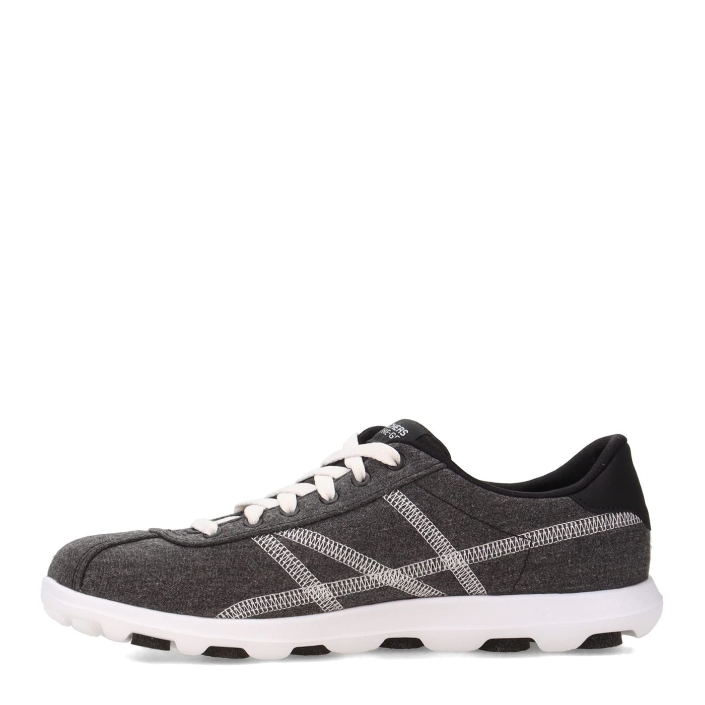 Skechers On-The-Go 2.0 Canvas Lace-Up Black/White 7 M