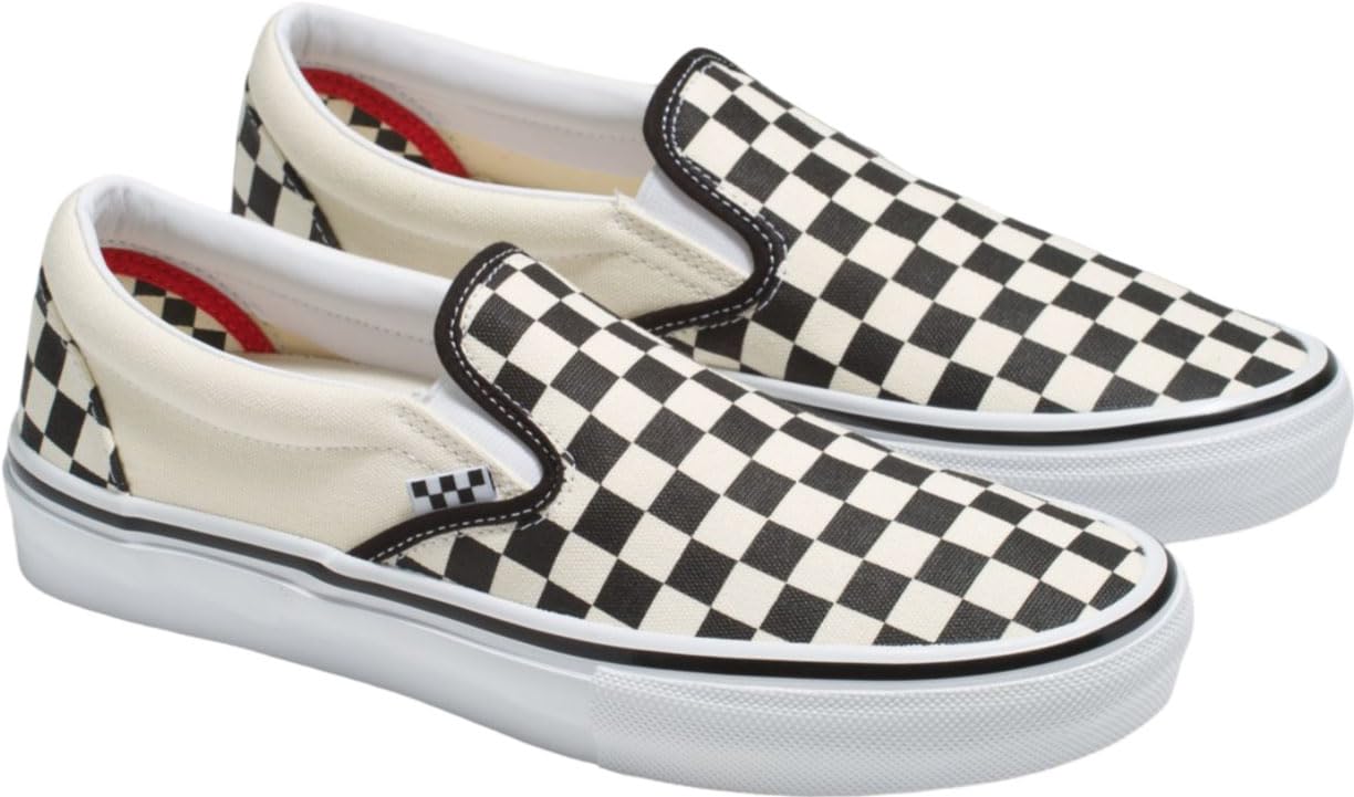 M Skate Slip-ON (AUH) (Checkerboard) Black/Off Size Men : 11