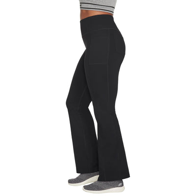 Skechers Women's Go Walk High Waisted Evolution Flare Pant, Bold Black, Large