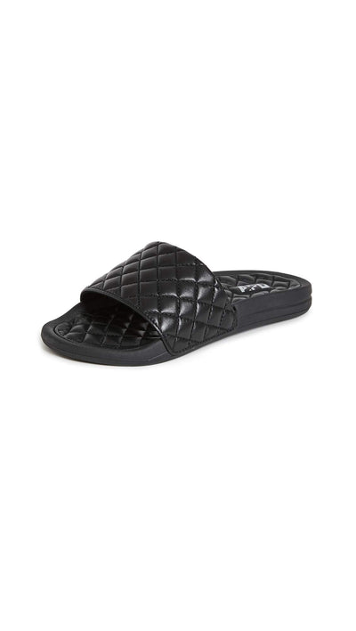 APL: Athletic Propulsion Labs Women's Lusso Slides, Black, 6 Medium US