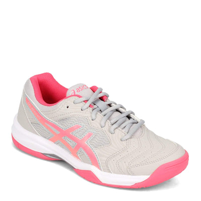 ASICS Women's Gel-Dedicate 6 Tennis Shoes 12 Oyster Grey/Pink Cameo