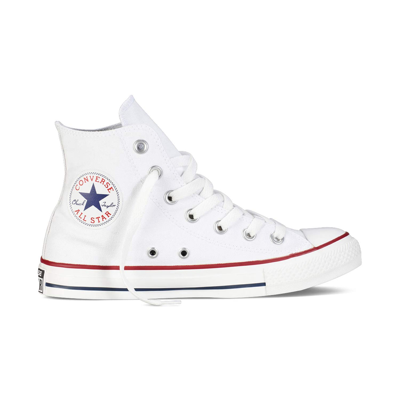 Converse Mens All Star Hi Top Chuck Taylor Chucks Sneaker Trainer - Optical White - 8