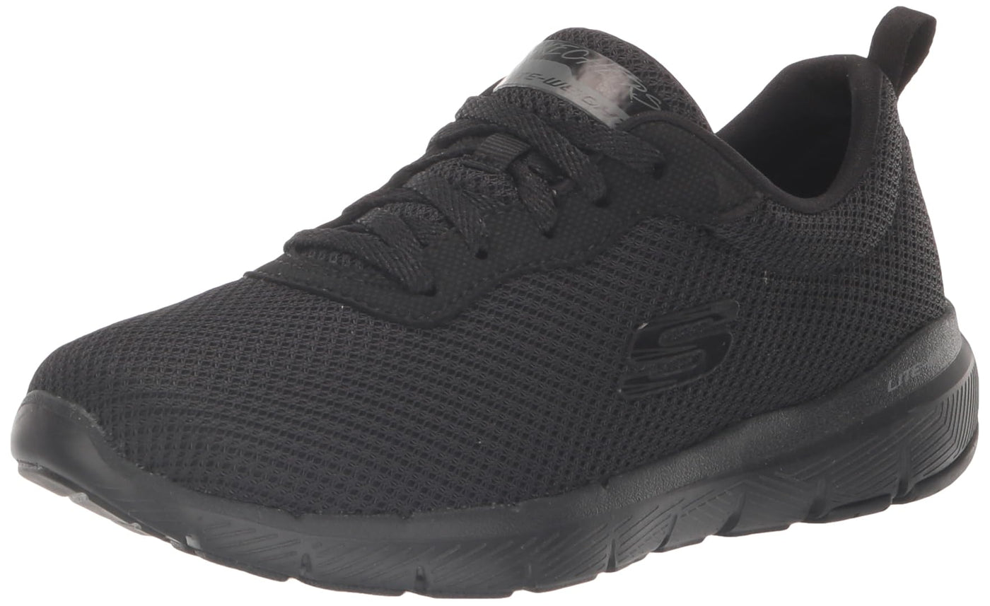 Skechers Women's Flex Appeal 4.0-Brilliant View Sneaker 8 Black/Rose Gold