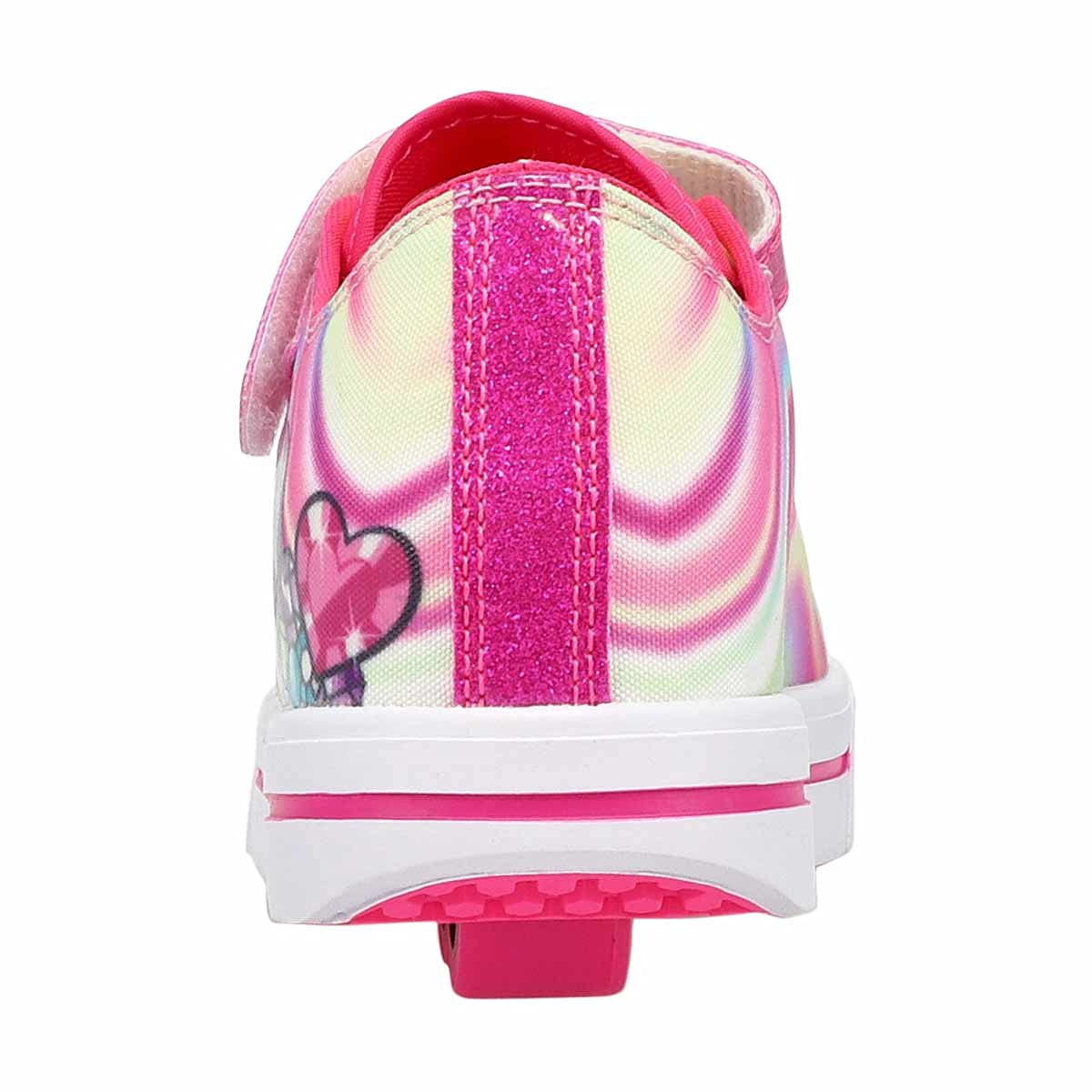 HEELYS Girl's Snazzy (Little Kid/Big Kid/Adult) Hot Pink/Multi Heart Swirl 13 Little Kid M