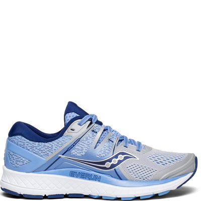 Saucony Women's S10442-1 Omni ISO Road Running Shoe, Silver | Blue | Navy - 10