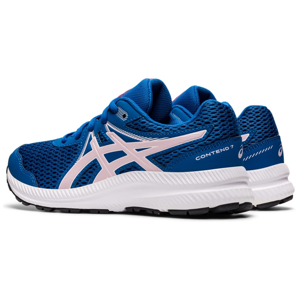 ASICS Girl's Contend 7 GS (Little Kid/Big Kid) Lake Drive/Barely Rose 4.5 Big Kid M