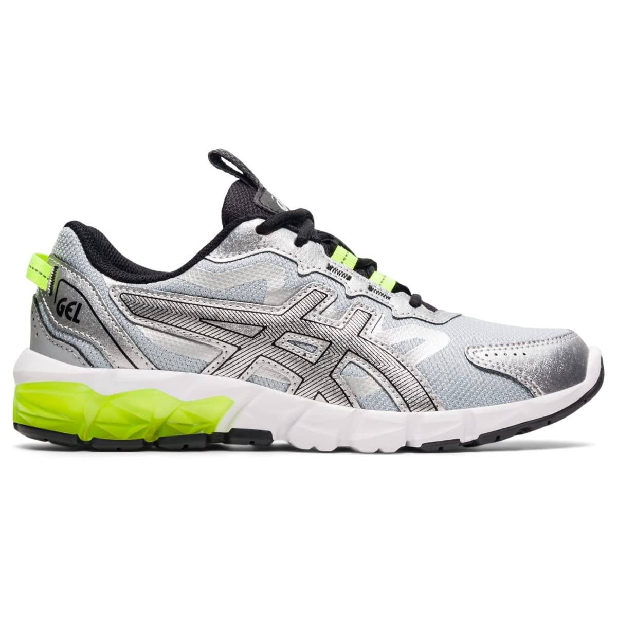 ASICS Boy's Gel-Quantum 90 GS (Big Kid) Pure Silver/Black 5.5 Big Kid M