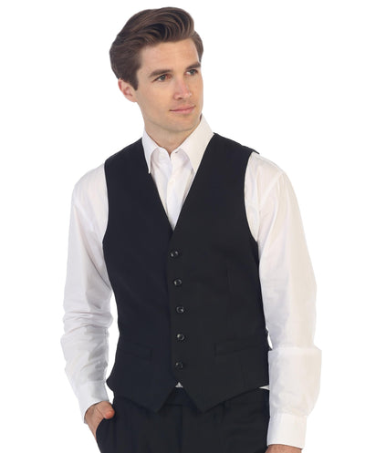 Gioberti Men's Formal Suit Vest Fit for Business or Casual Dress Medium Black