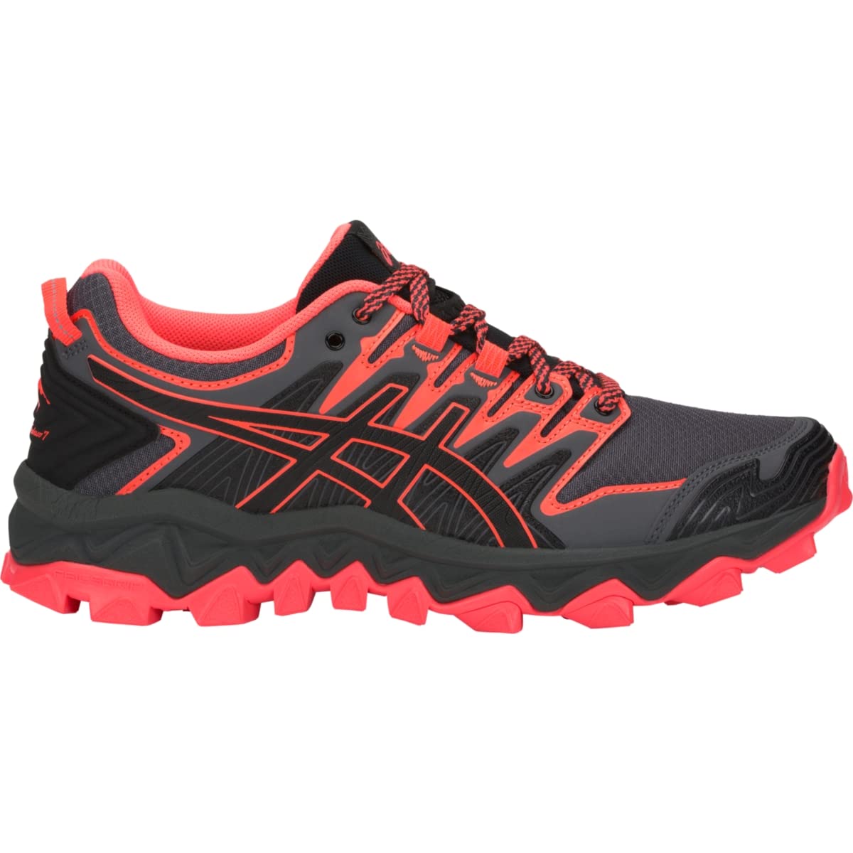 ASICS Women's Gel-Fujitrabuco 7 Running Shoes, 11, Black/Flash Coral