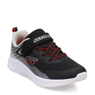 Skechers Kids Microspec Ii-zovrix Sneaker, Black/Silver, 4 US Unisex Big Kid