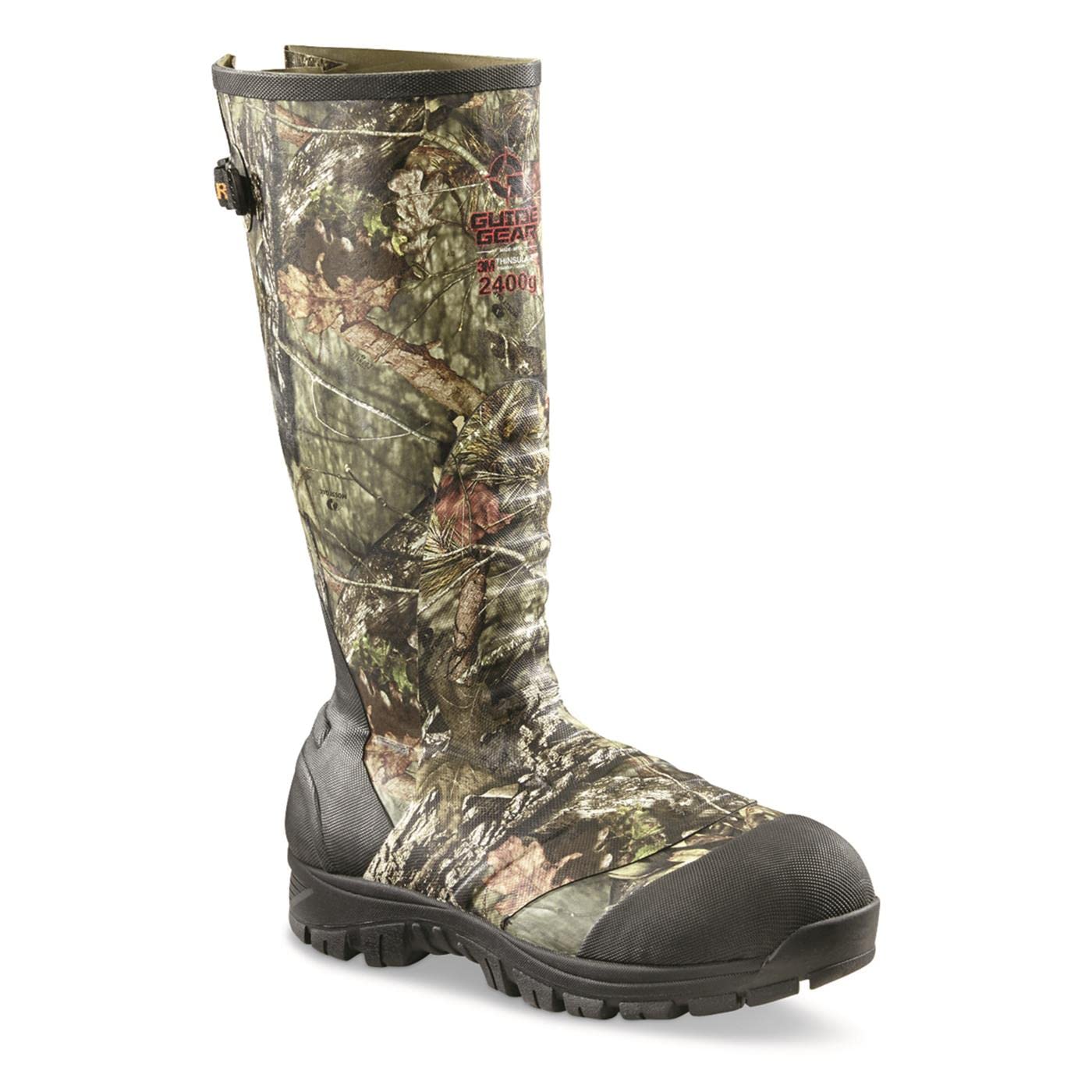 Guide Gear Men's Ankle Fit Insulated Rubber Boots, 2,400-gram, Mossy Oak Break-Up Country, 11D (Medium)