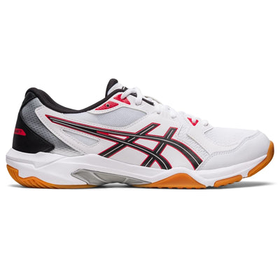 ASICS Men's GEL-ROCKET 10 Court Shoes, 10.5, WHITE/CLASSIC RED