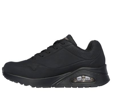 Skechers Women's Uno- Stand On Air Sneaker 6.5 Black/Black