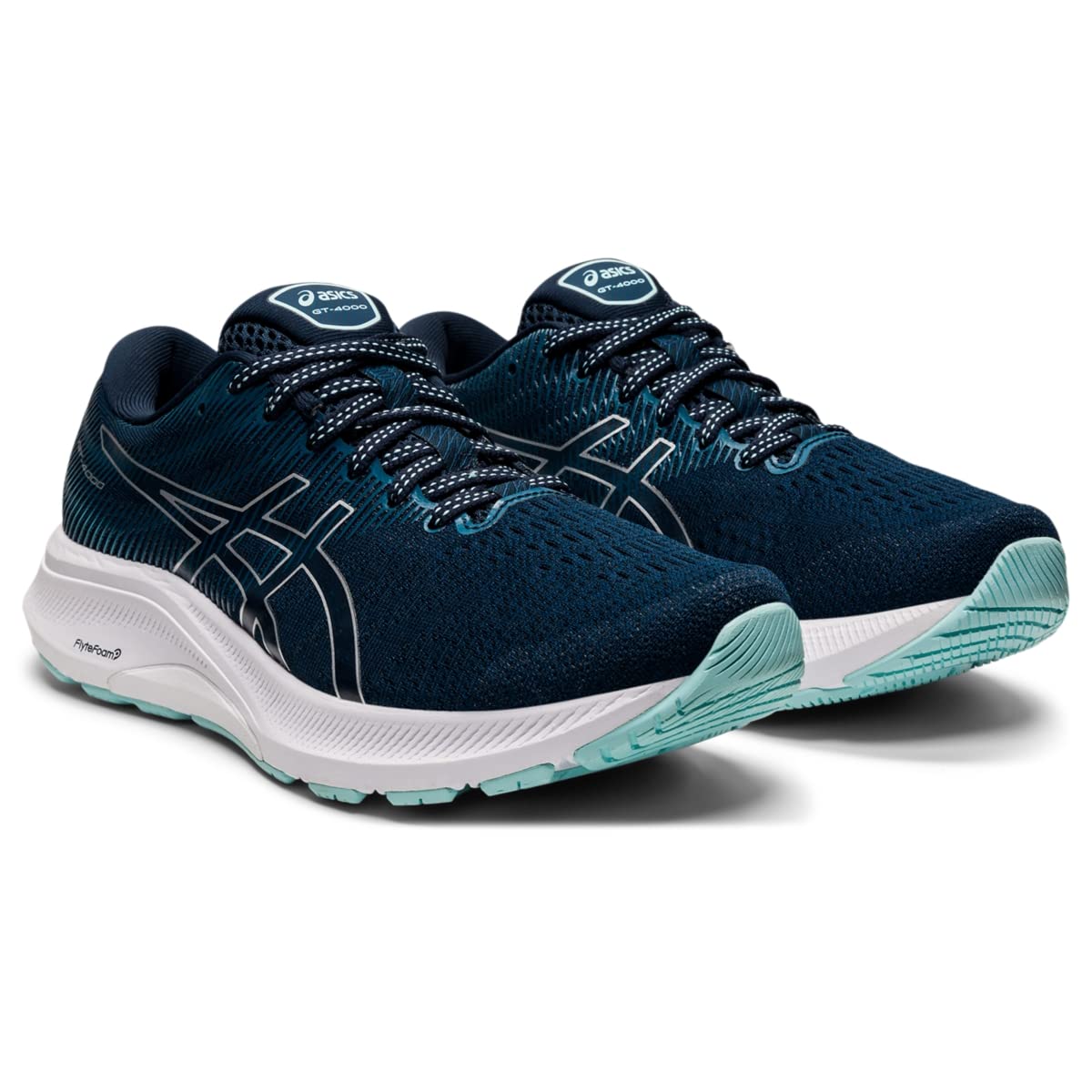 ASICS Women's GT-4000 3 Running Shoes, 7.5, French Blue/Pure Silver