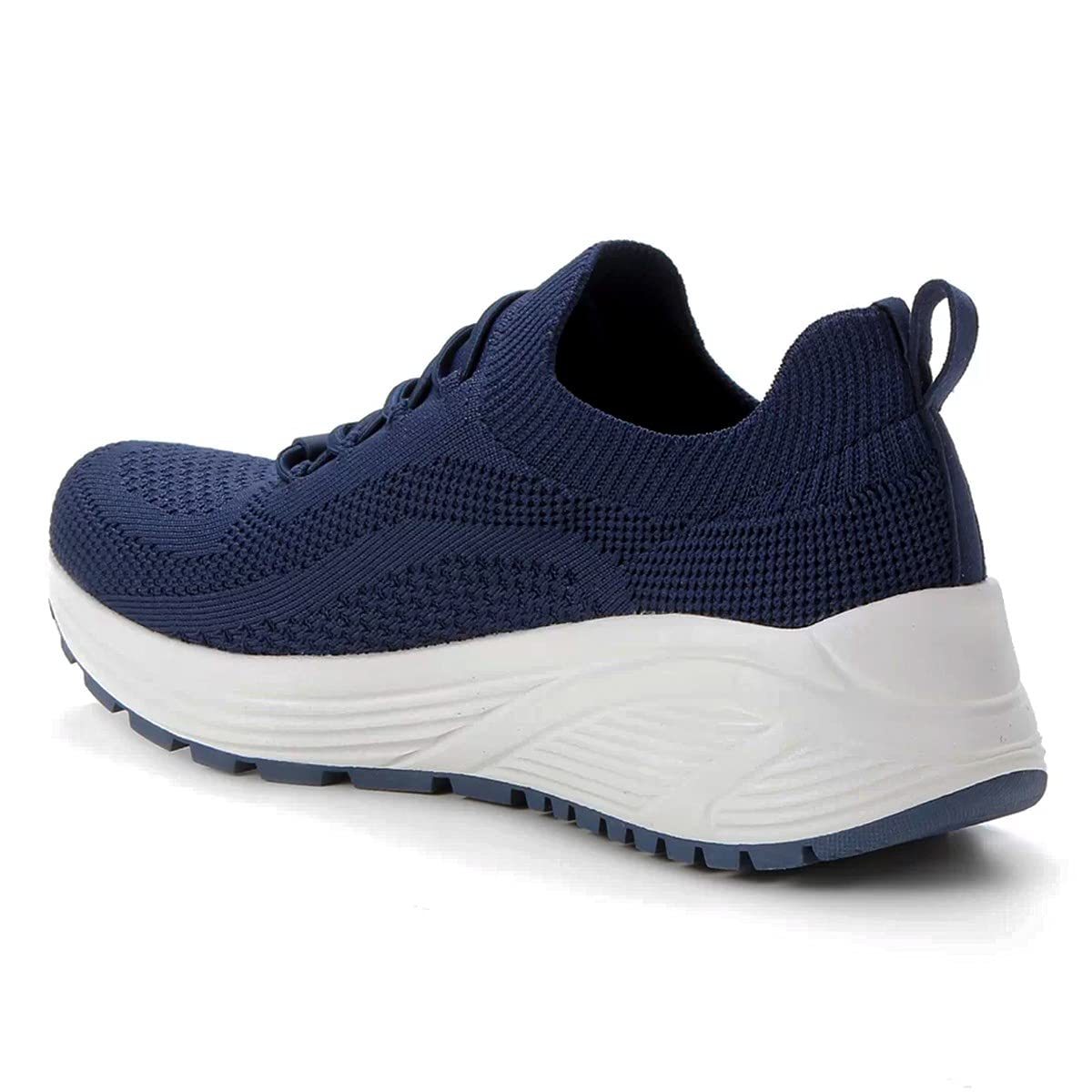 Skechers womens Bobs Sparrow 2.0- Allegiance Crew, Navy Engineered Knit, 9.5