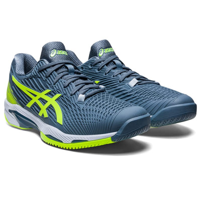 ASICS Men's Solution Speed FF 2 6.5 Steel Blue/Hazard Green