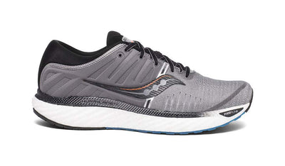 Saucony Men's S20544-25 Hurricane 22 Running Shoe, Grey/Black - 7 M US