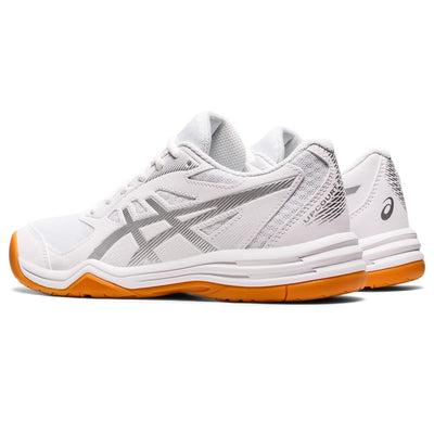 ASICS Women's Upcourt 5 Volleyball Shoes 12 White/Pure Silver