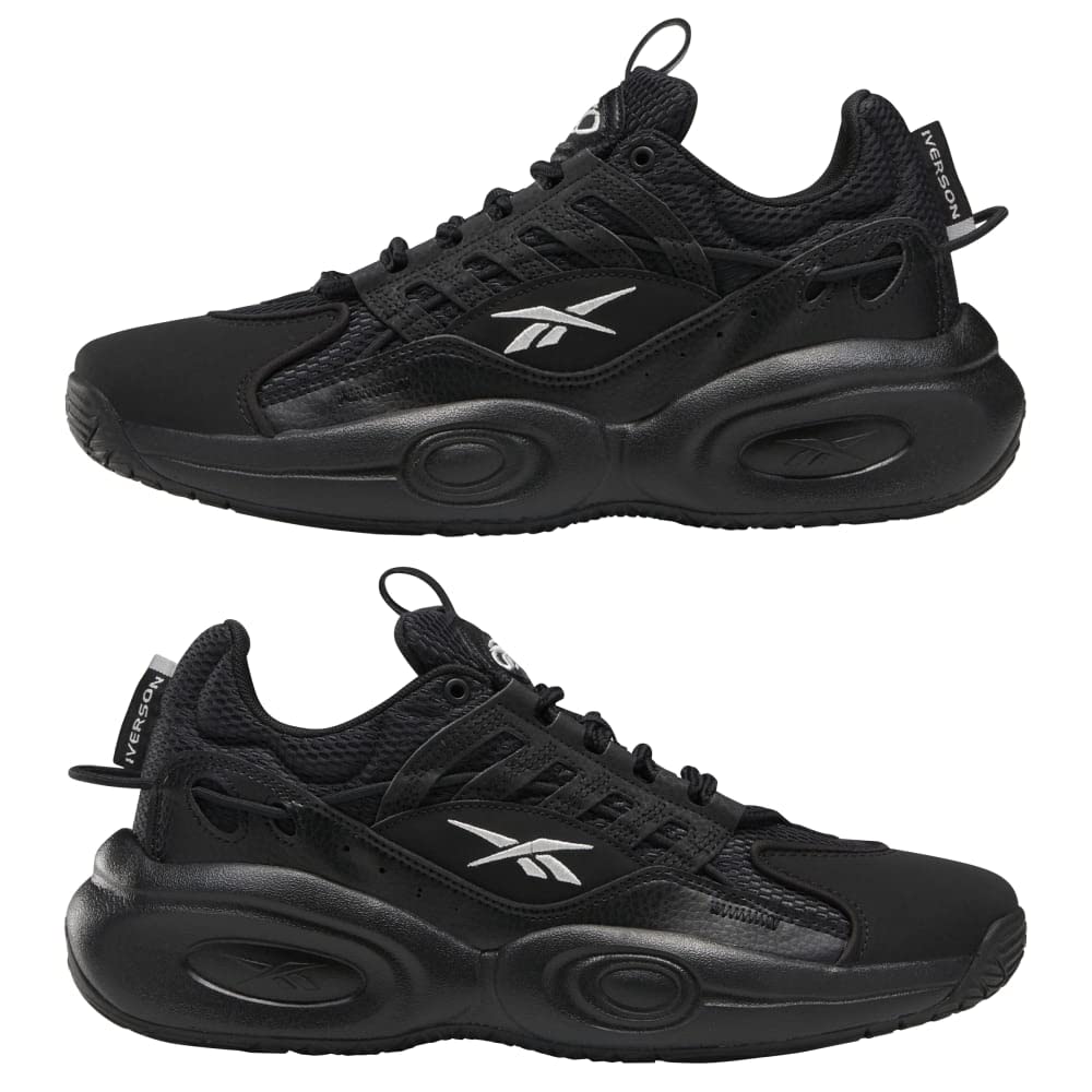 Reebok Unisex-Adult Solution Mid Basketball Shoe 12 Women/10.5 Men Black/Silver Metallic