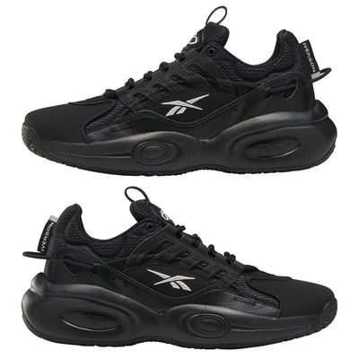 Reebok Unisex-Adult Solution Mid Basketball Shoe 12 Women/10.5 Men Black/Silver Metallic