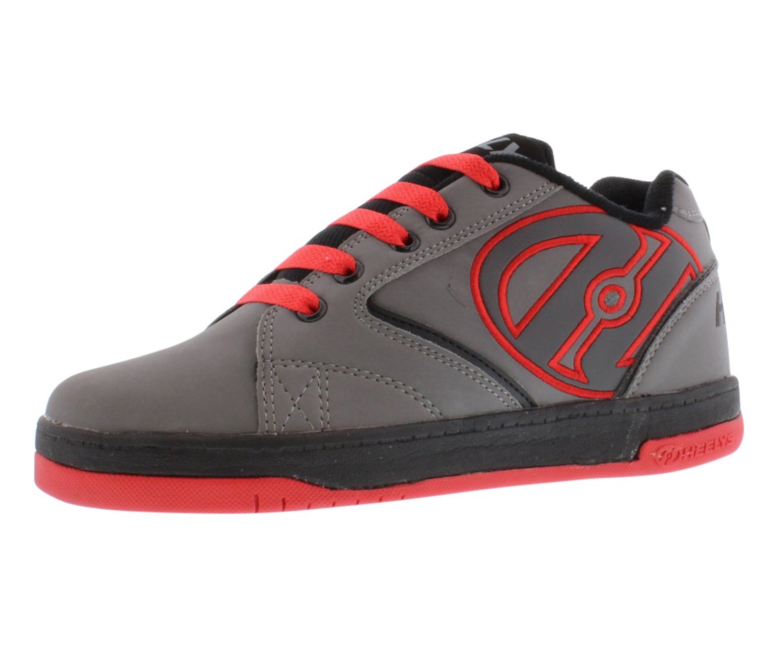 HEELYS Boy's Propel 2.0 (Little Kid/Big Kid) Grey/Red/Black Men's 8 M