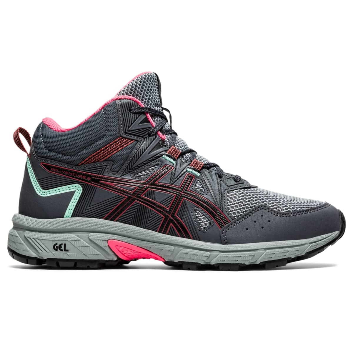 ASICS Women's Gel-Venture 8 Mid Top Running Shoes, 8.5, Carrier Grey/Dried Rose