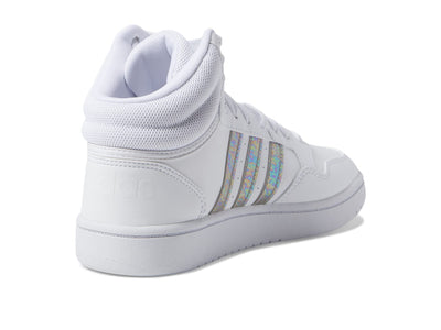 adidas Hoops 3.0 Mid Basketball Shoe, White/White/White, 6 US Unisex Big Kid