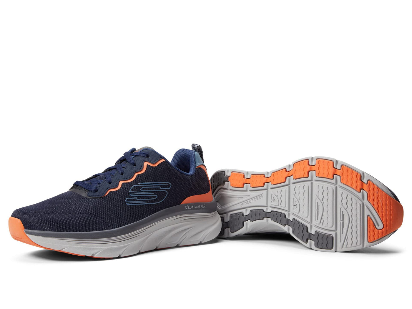 Skechers D'Lux Walker - Scrambler Navy/Orange 10 D (M)