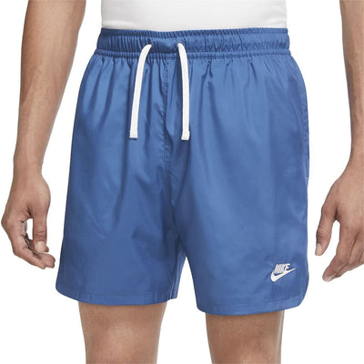 Nike mens Sportswear Sport Essentials Woven Lined Flow Shorts, Dark Marina Blue/White, Small