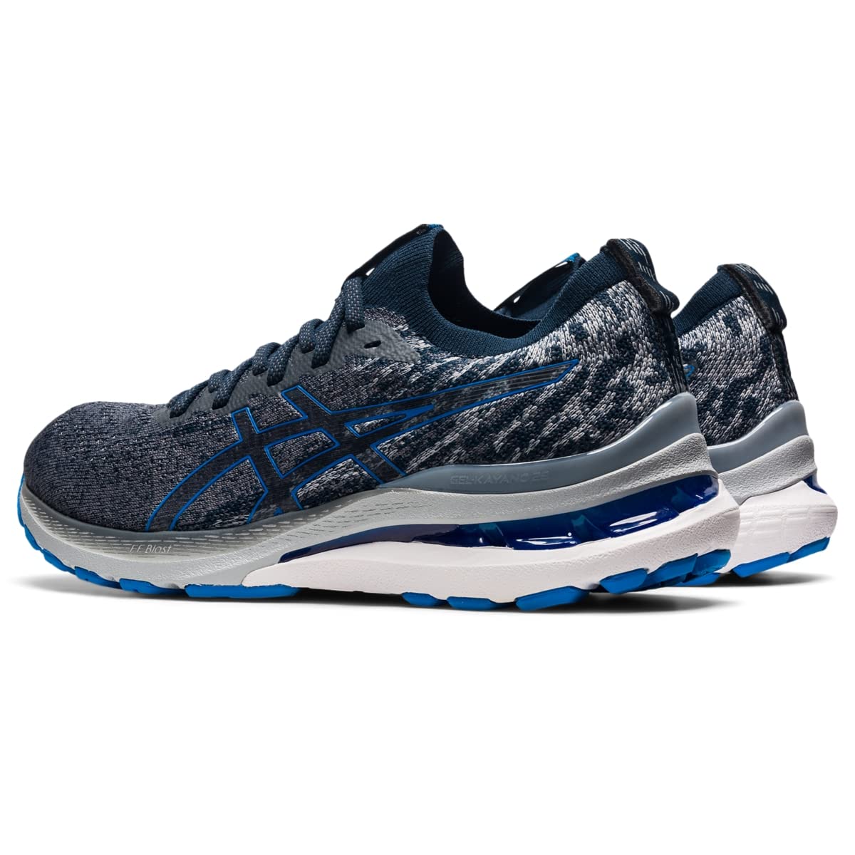 ASICS Men's Gel-Kayano 28 Mesh Knit Running Shoes, 7.5, Carrier Grey/Electric Blue