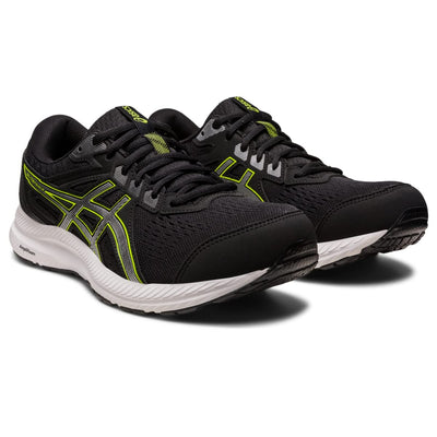 ASICS Men's Gel-Contend 8 Running Shoes, 11, Black/Pure Silver