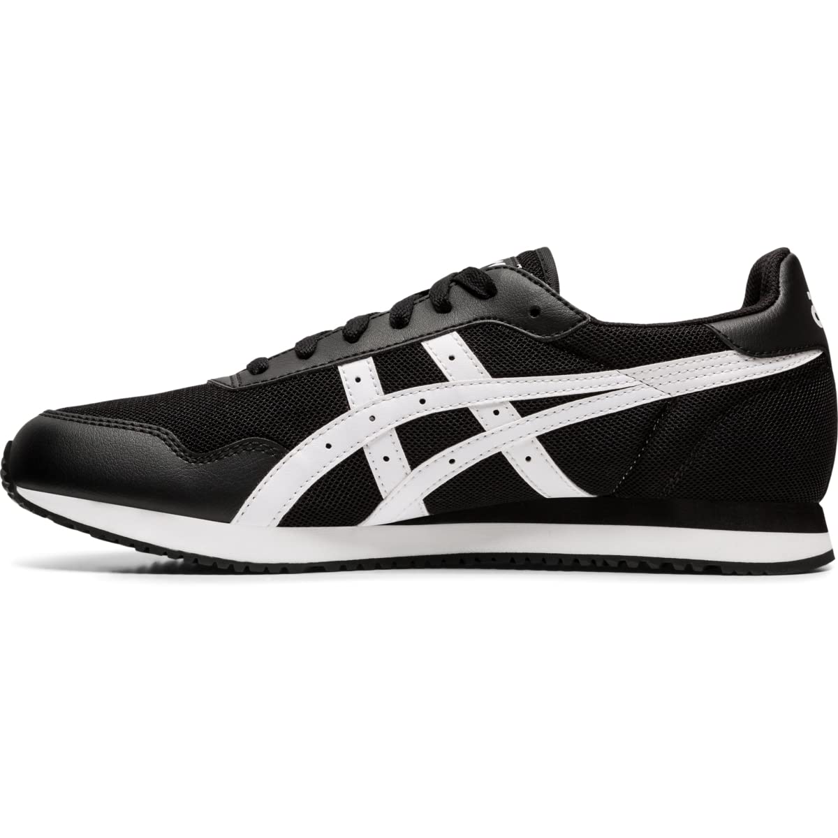 ASICS Men's Tiger Runner Shoes, 7.5, Black/White