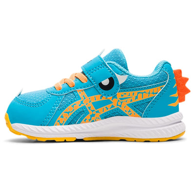 ASICS Kid's Contend 7 Toddler School Yard Running Shoes, K8, Aquarium/Orange POP