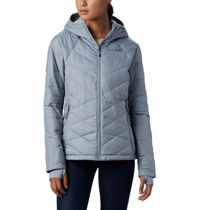 Columbia Women's Plus Size Heavenly Hooded Jacket, Tradewinds Grey, 3X