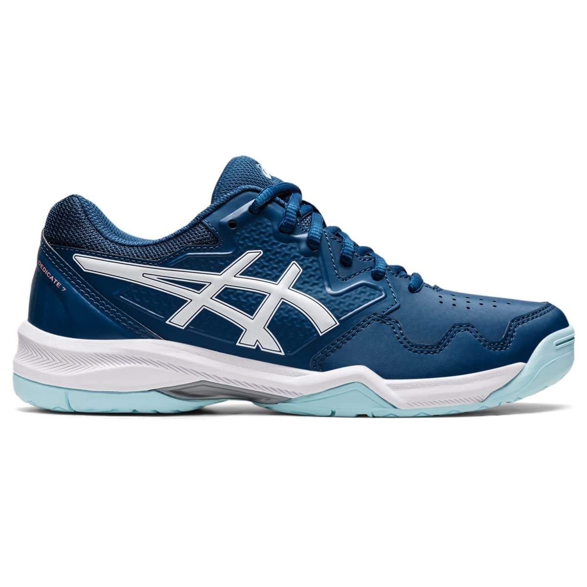 ASICS Women's GEL-DEDICATE 7 Tennis Shoes, 5, LIGHT INDIGO/WHITE